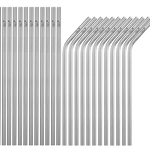 AllEco Edelstahl-Strohhalme 24er Family-Set – Ansicht 2
