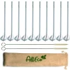 AllEco Trinkhalm-Löffel 10er-Set aus Edelstahl