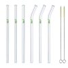 Glas Strohhalm 6er Set + 2 Reinigungsbürsten