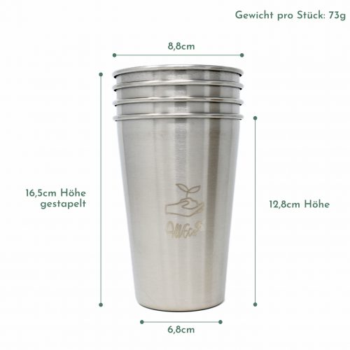 edelstahlbecher doppelwandig edelstahl trinkbecher becher plastikfrei camping wandern nachhaltig wiedervewendbar plastikfrei