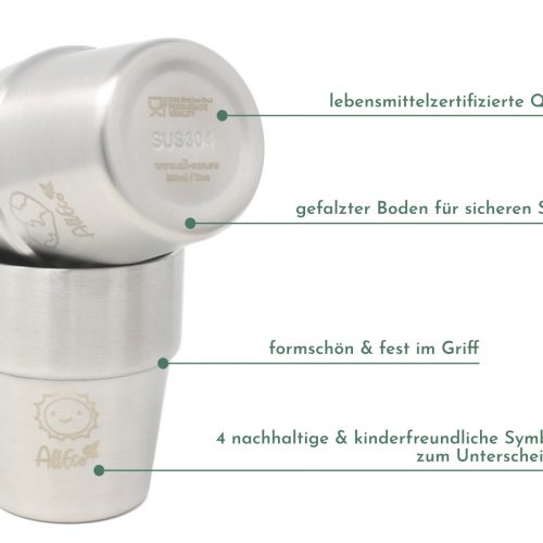 edelstahlbecher doppelwandig edelstahl trinkbecher becher plastikfrei camping wandern nachhaltig wiedervewendbar plastikfrei