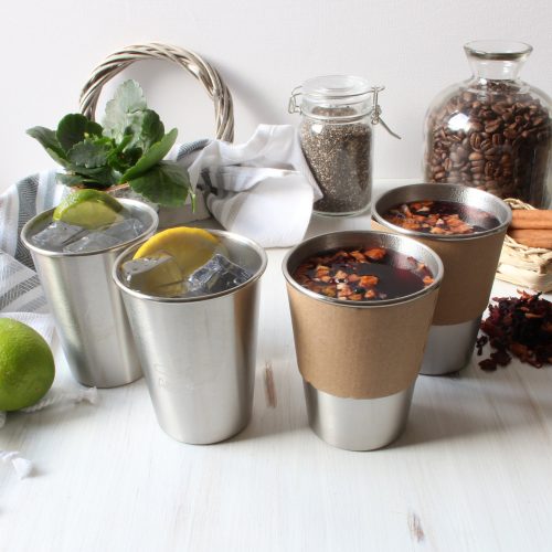 edelstahlbecher doppelwandig edelstahl trinkbecher becher plastikfrei camping wandern nachhaltig wiedervewendbar plastikfrei