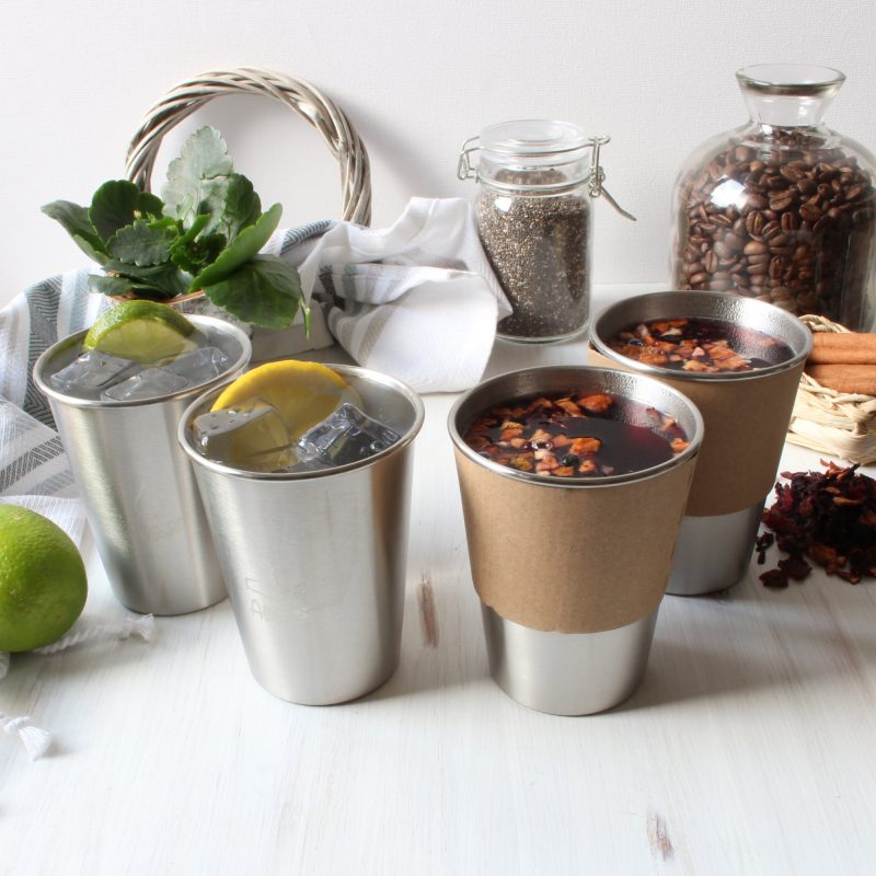 edelstahlbecher doppelwandig edelstahl trinkbecher becher plastikfrei camping wandern nachhaltig wiedervewendbar plastikfrei