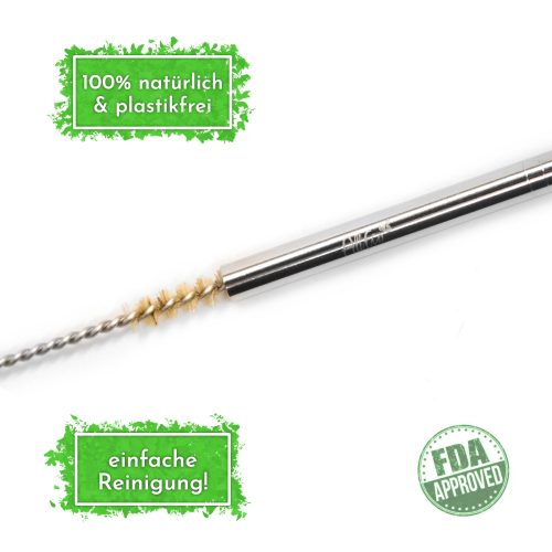 Edelstahl Trinkhalm Strohhalm Set