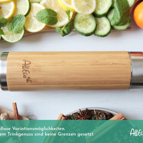 Teebereiter To-Go Teekanne Teeflasche To-Go Isolierflasche Thermoskanne