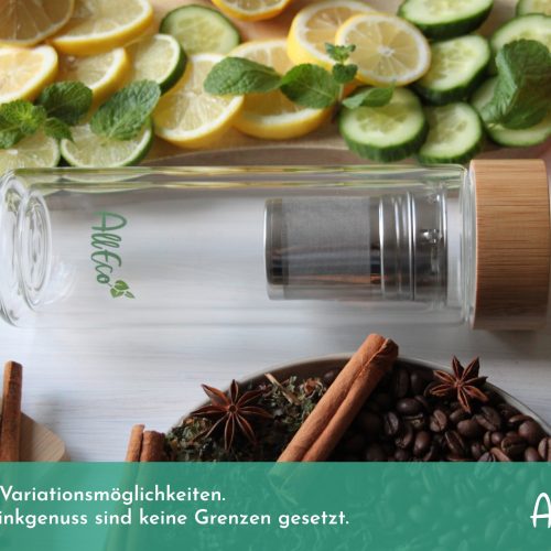 Teebereiter To-Go Teekanne Teeflasche To-Go Isolierflasche Thermoskanne