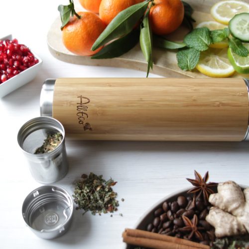 Teebereiter To-Go Teekanne Teeflasche To-Go Isolierflasche Thermoskanne