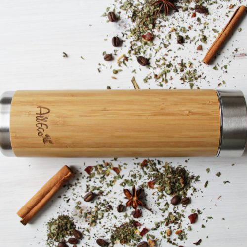 Teebereiter To-Go Teekanne Teeflasche To-Go Isolierflasche Thermoskanne