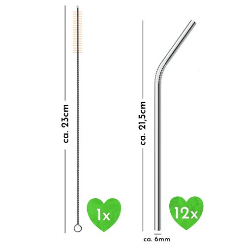 Edelstahl Trinkhalm Strohhalm Set