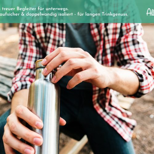 AllEco Edelstahl Trinkflasche