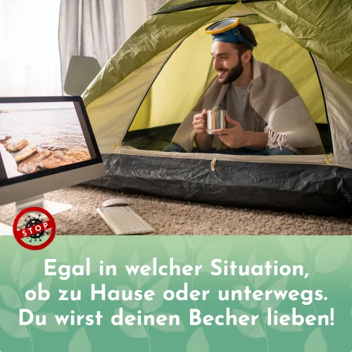 AllEco Kaffeebecher to go aus Glas mit Korkmanschette – Ansicht 4