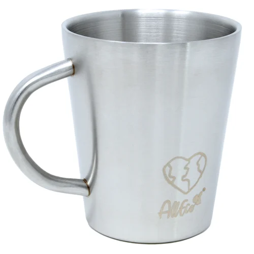 AllEco Edelstahl-Thermobecher mit Henkel und Symbol, 300 ml – Ansicht 5
