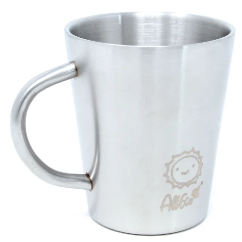 AllEco Edelstahl-Thermobecher mit Henkel und Symbol, 300 ml – Ansicht 4