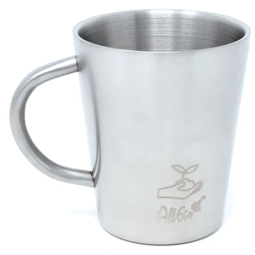 AllEco Edelstahl-Thermobecher mit Henkel und Symbol, 300 ml – Ansicht 3