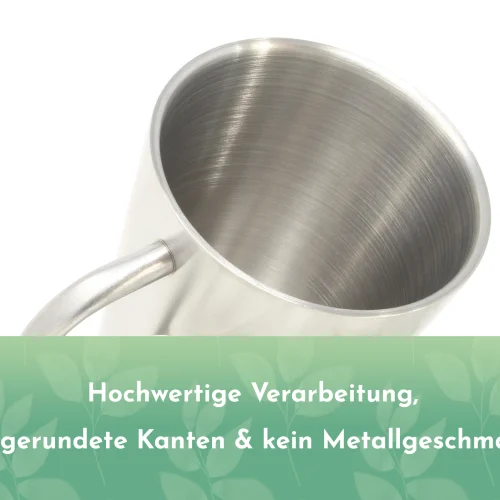 AllEco Edelstahl-Thermobecher mit Henkel und Symbol, 300 ml – Ansicht 10