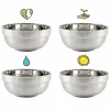 AllEco Edelstahl-Schüssel 4er-Set, doppelwandig